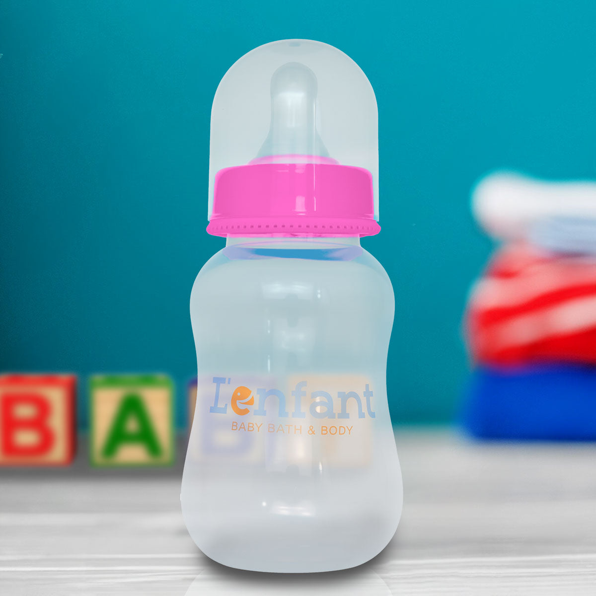 Biberón L'enfant, Color Rosa, 150 ml