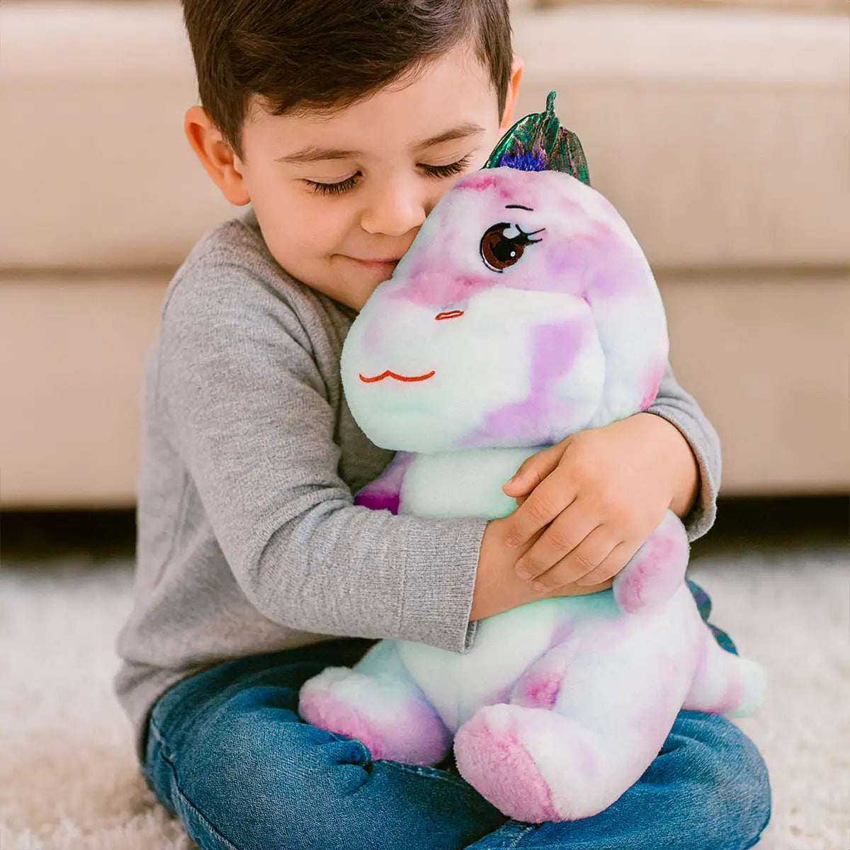 Dinosaurio, Peluche, Color Rosa