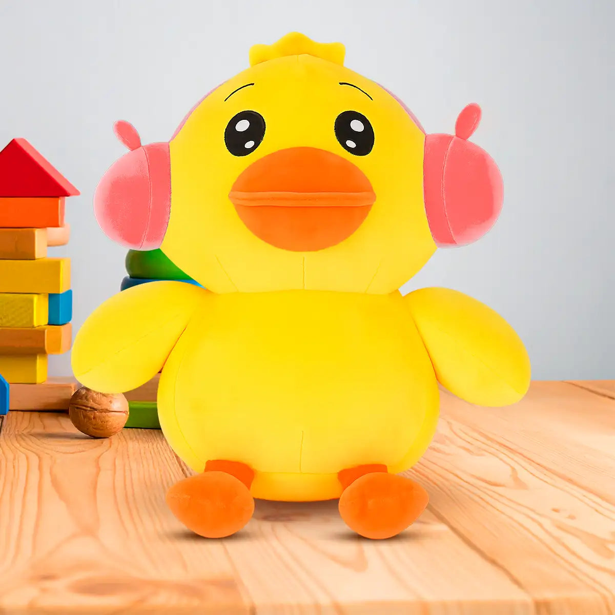 Pato con Audífonos Rosas, Peluche