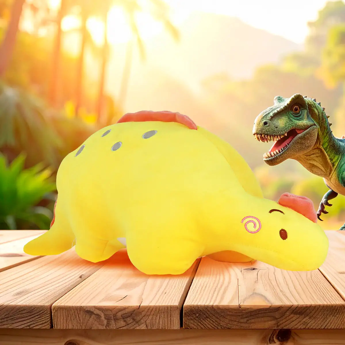 Dinosaurio, Peluche, Color Amarillo
