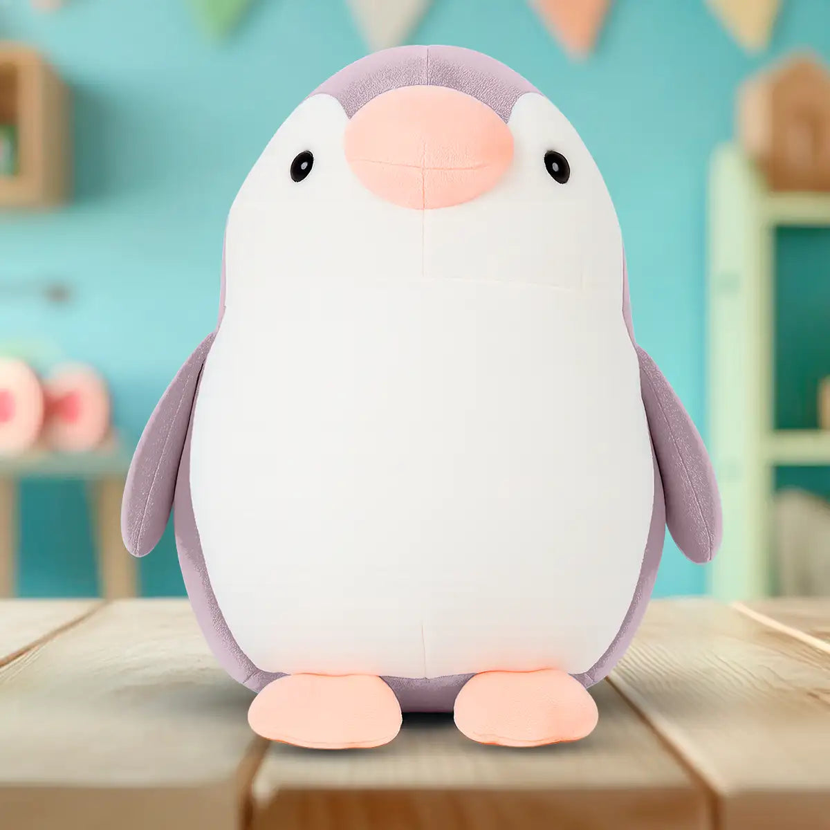 Pingüino, Peluche, Color Lila