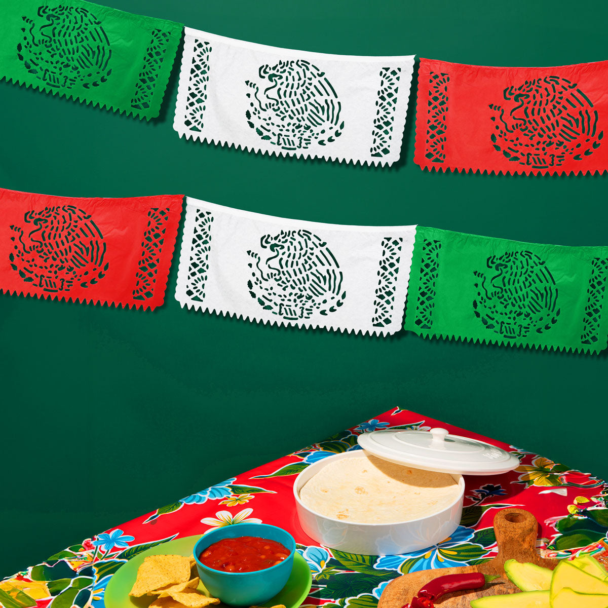 Papel Picado, Diseño Fiestas Patrias, 3.2 m