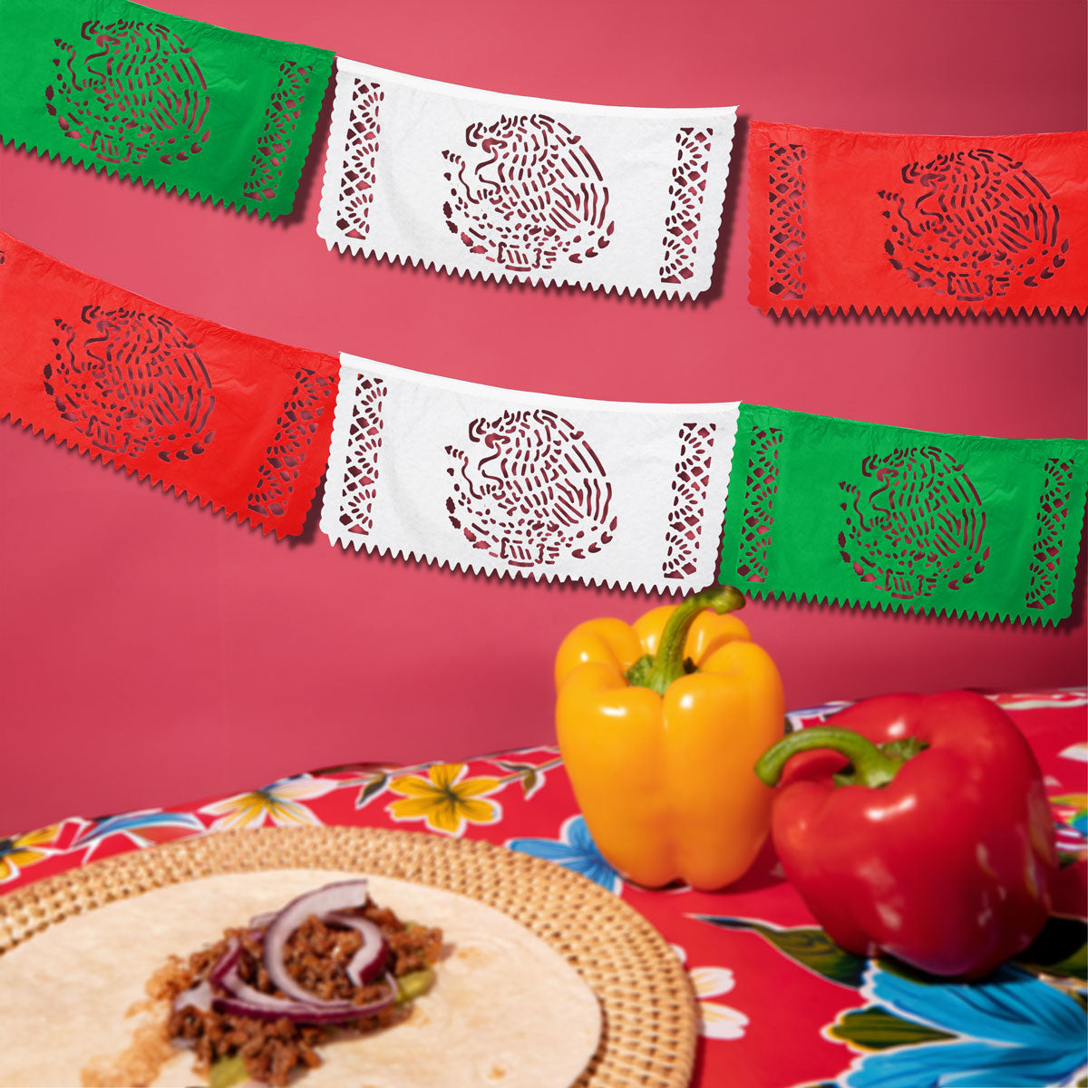 Papel Picado, Diseño Fiestas Patrias, 3.2 m