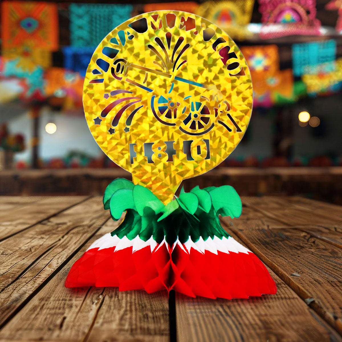 Tanque, Centro de Mesa con Diseño de Fiestas Patrias