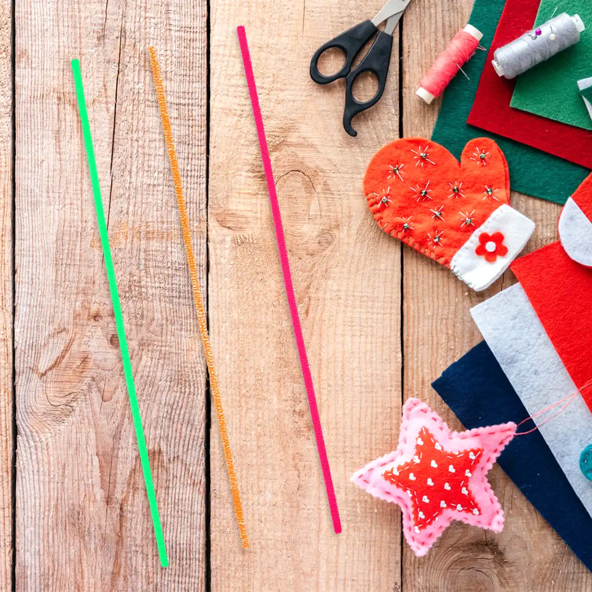 Set de 30 Limpiapipas Navideñas Brillantes