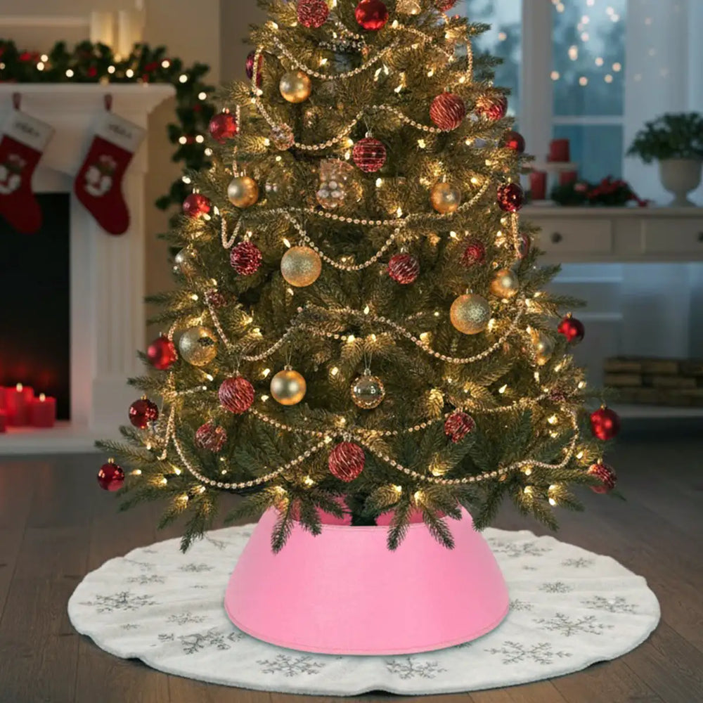 Pie de Árbol Navideño, Color Rosa