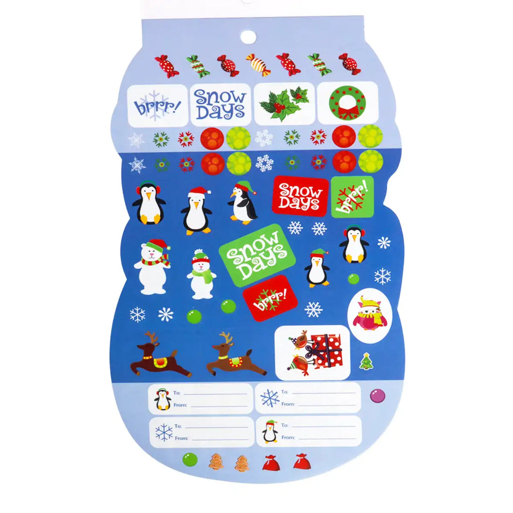 Libro de Stickers Navideños, Muñeco de Nieve