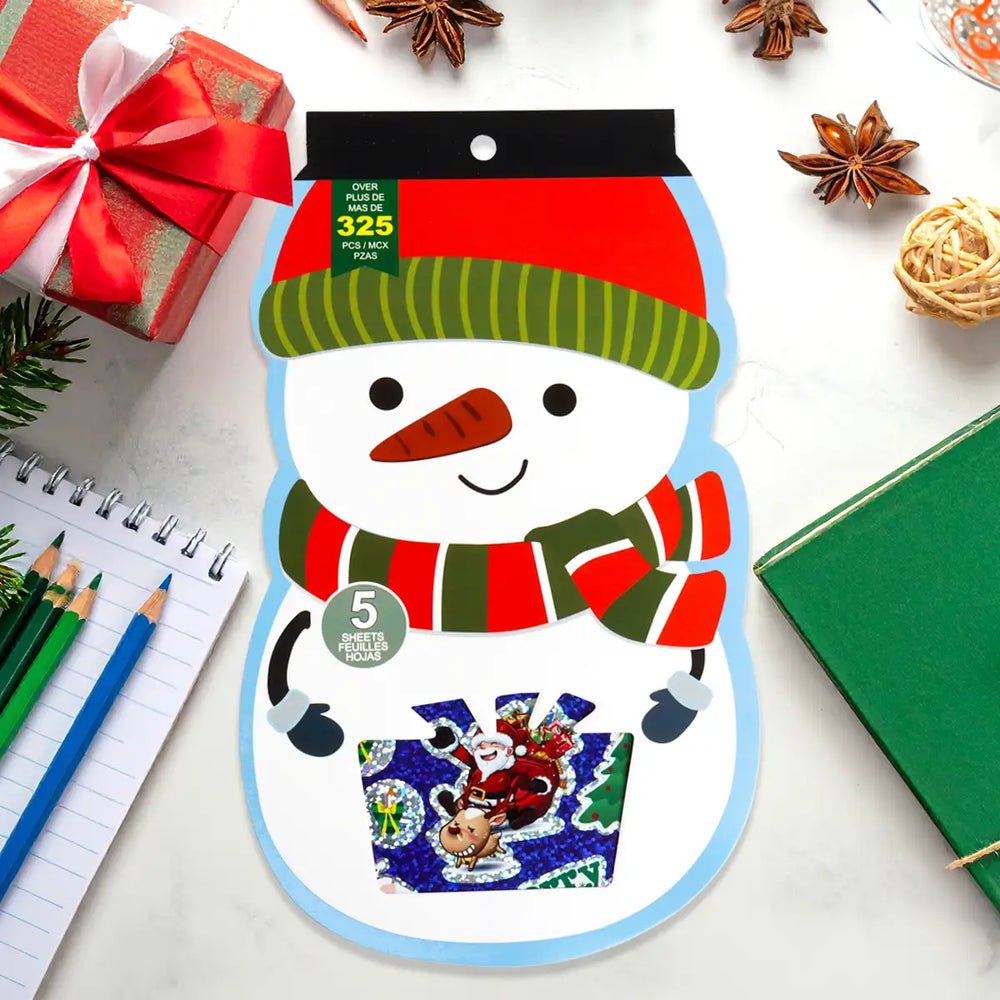 Libro de Stickers Navideños, Muñeco de Nieve