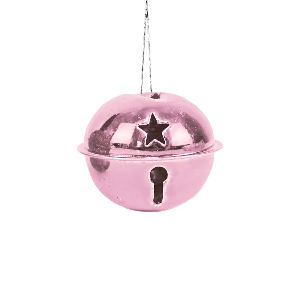 Cascabeles Navideños, 6 pzas, Color Rose Gold