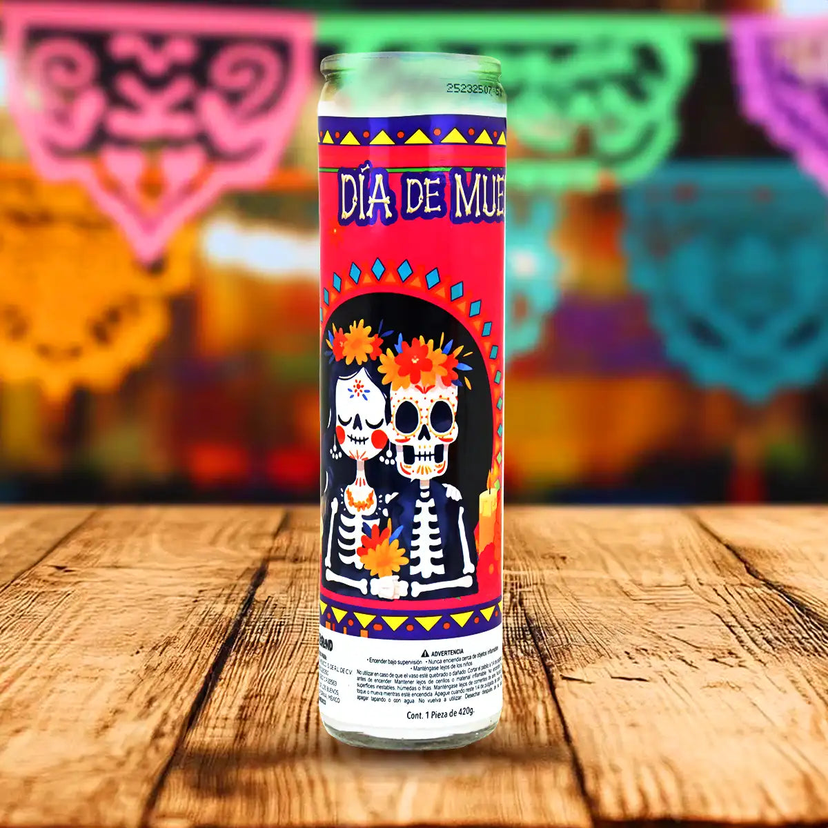 Veladora, Día de Muertos, 20 cm