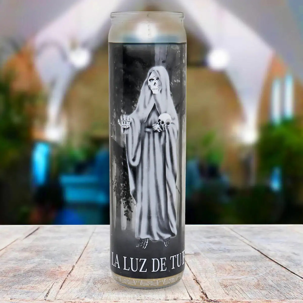 Veladora, Santa Muerte Blanca, 20 cm