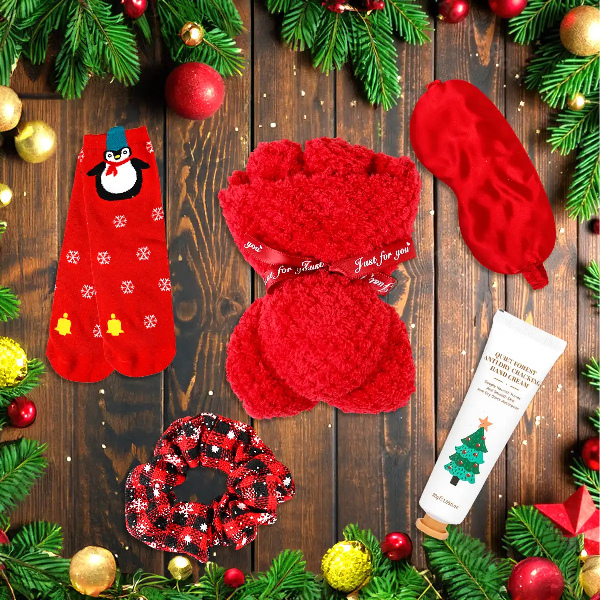 Kit de Regalo Navideño, Color Rojo