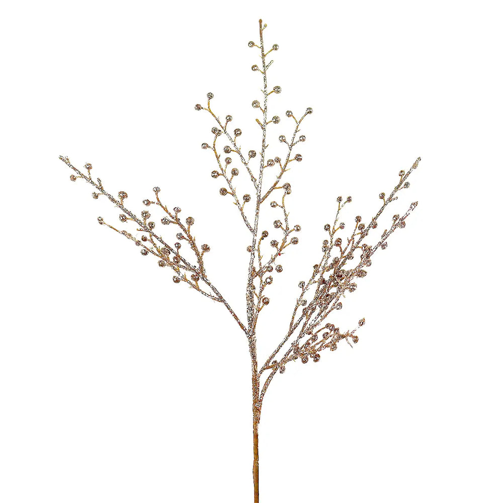 Follaje Navideño, Glitter, Color Dorado