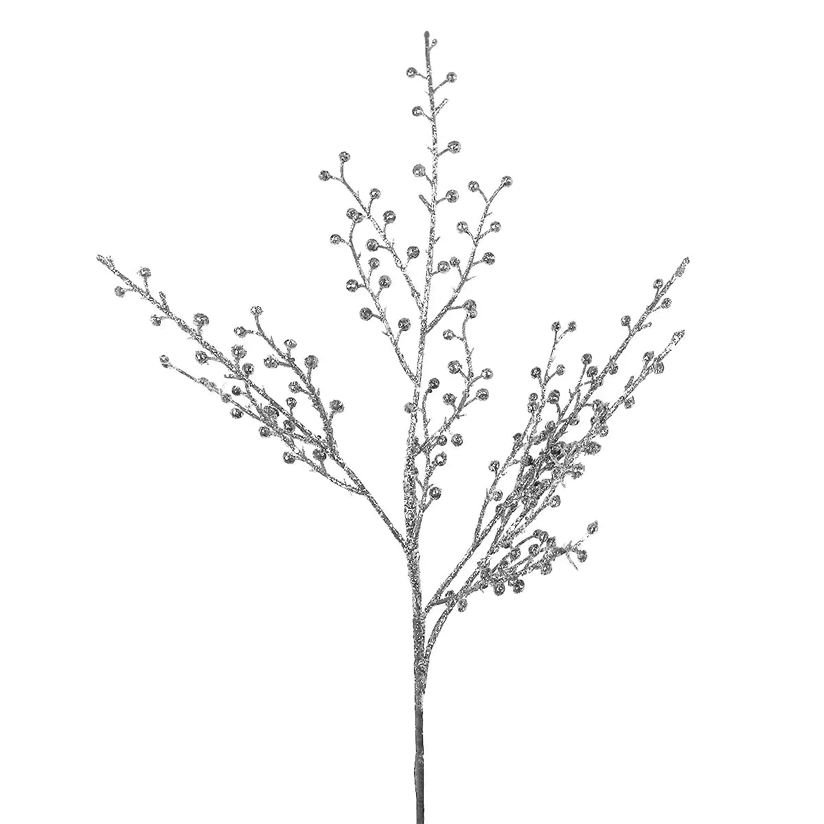 Follaje Navideño, Glitter, Color Plata