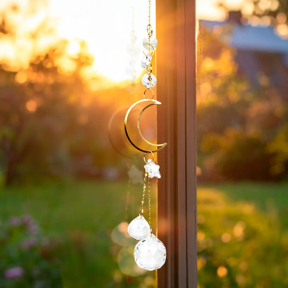 Atrapasol Decorativo de Cristal, Diseño Luna, Room2Room