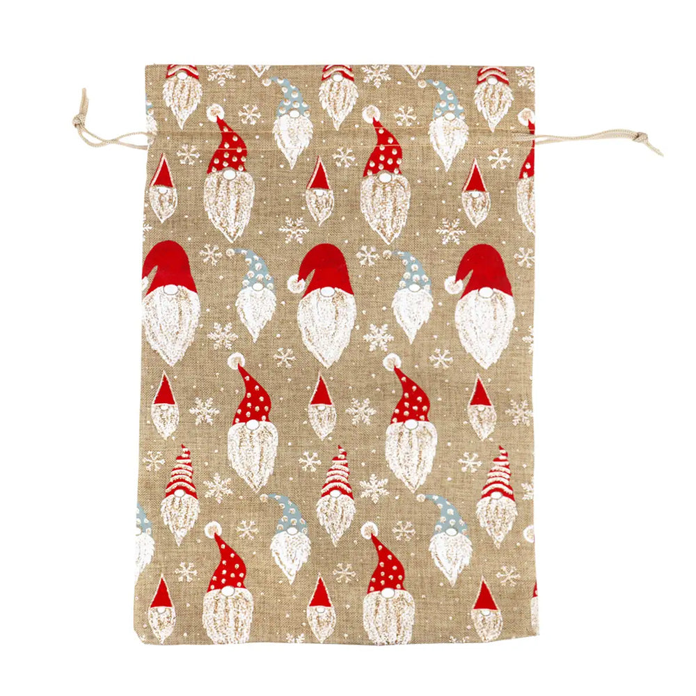 Bolsa de Yute Navideña, Diseño Santa Claus