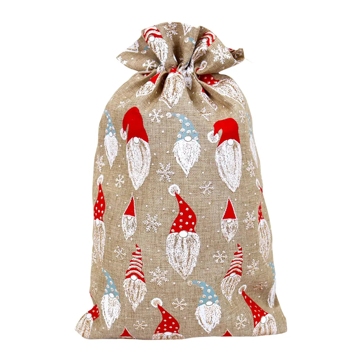 Bolsa de Yute Navideña, Diseño Santa Claus