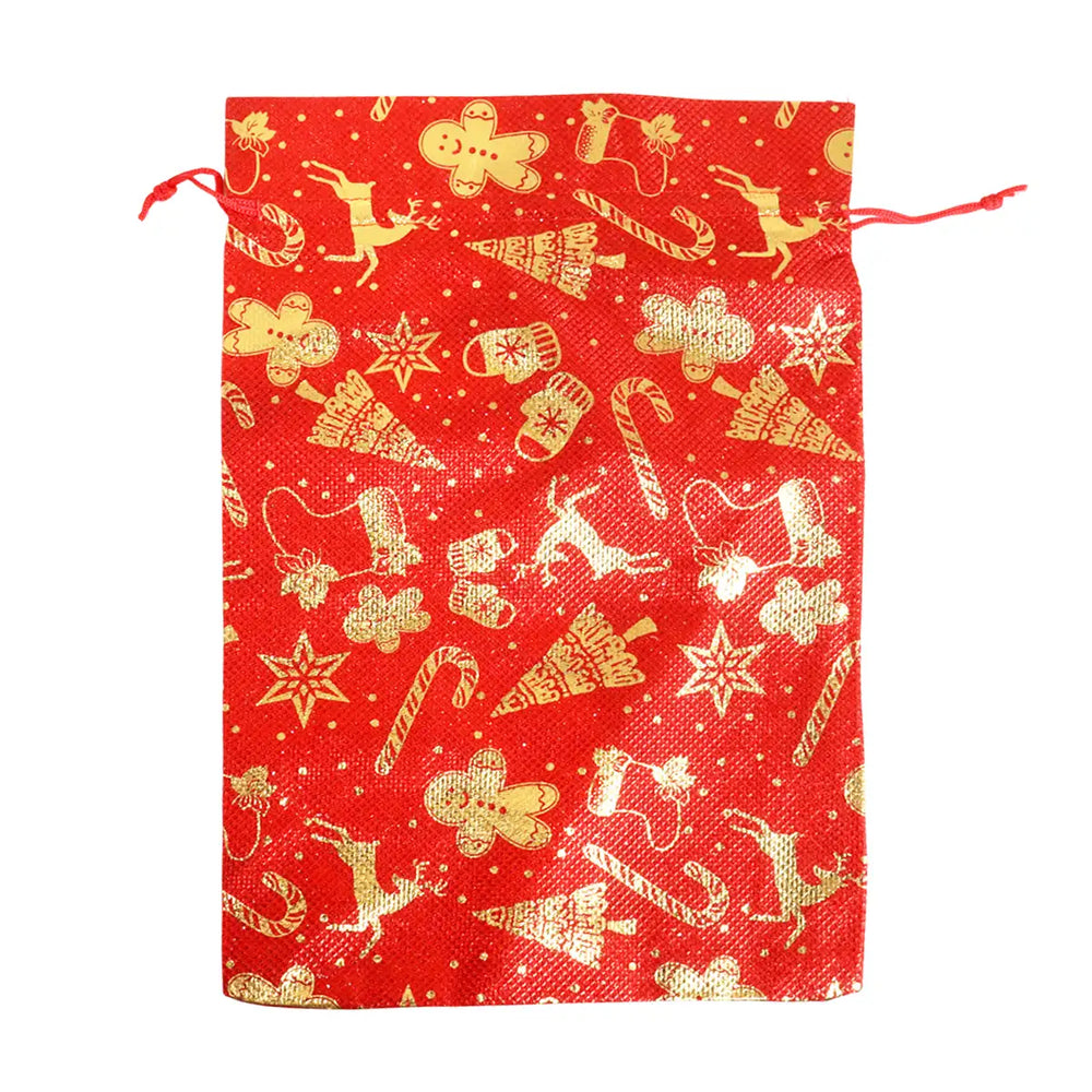 Bolsa de Tela Navideña, Color Rojo