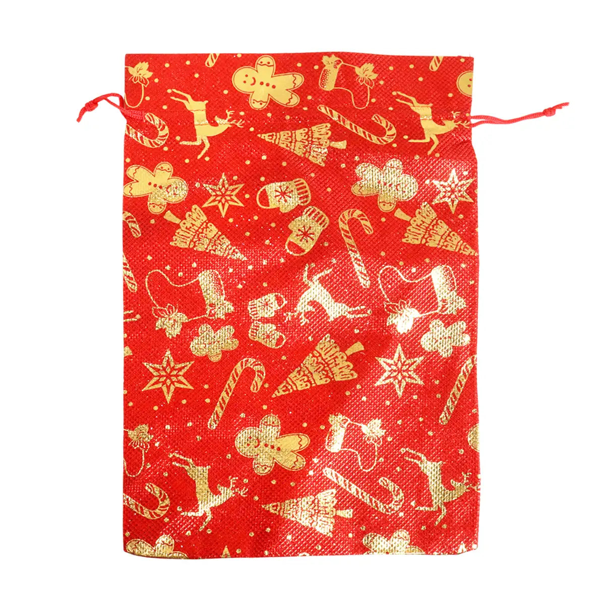 Bolsa de Tela Navideña, Color Rojo