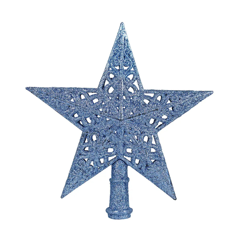 Estrella, Punta de Árbol de Navidad, Color Azul