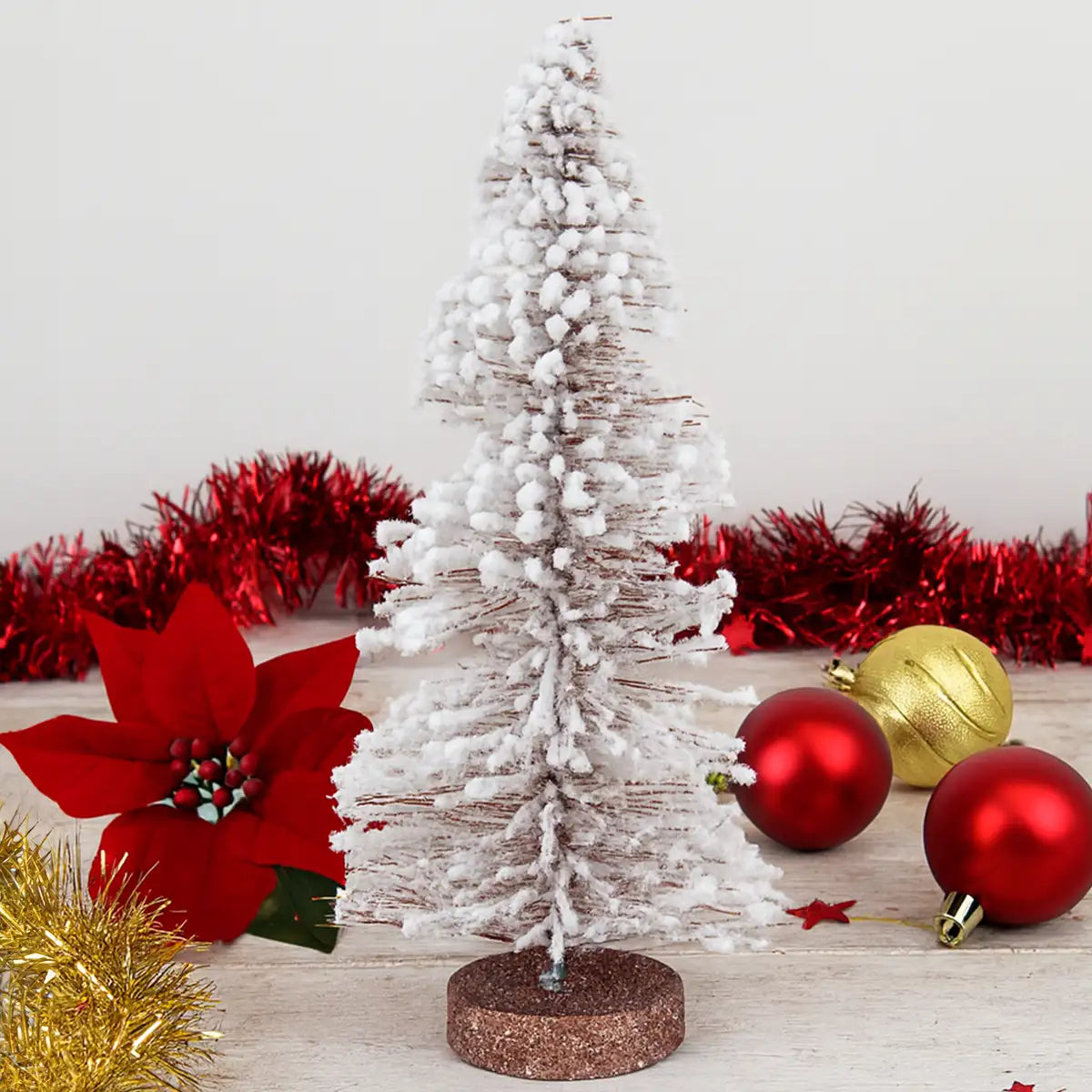 Árbol Artificial, Decoración de Mesa, Nevado