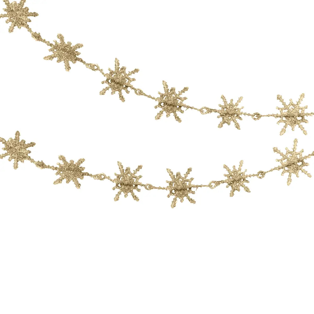 Guirnalda, Diseño de Copo de Nieve, Color Oro