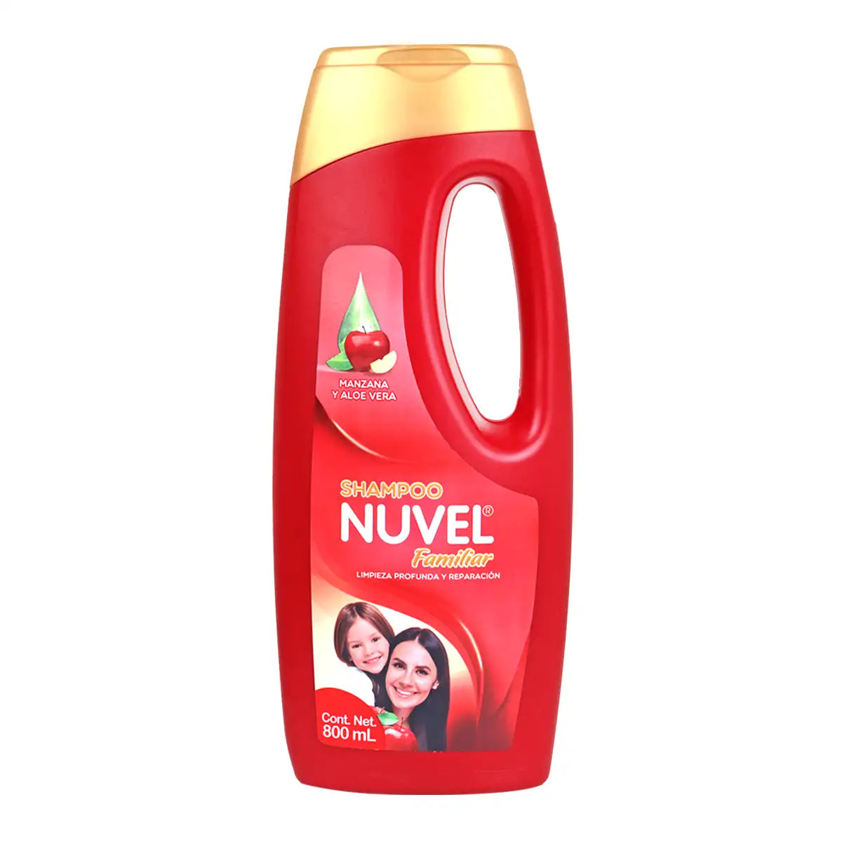 Shampoo Nuvel, Manzana y Aloe, 800 ml