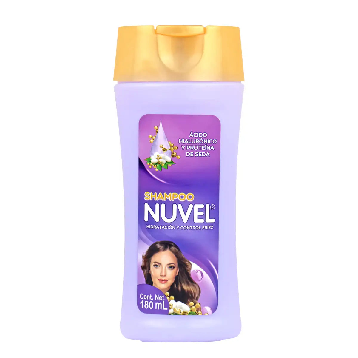 Shampoo Nuvel, Ácido Hialurónico y Proteína de Seda, 180 ml