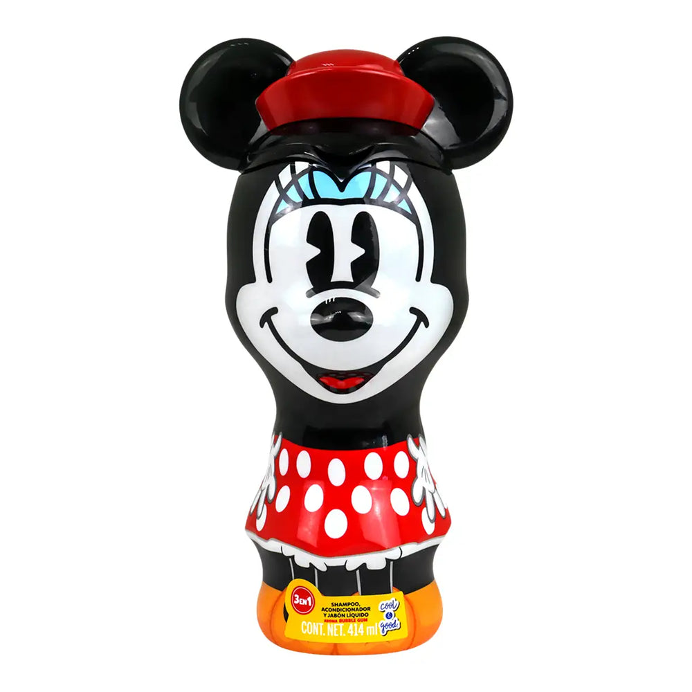 Minnie, Shampoo, Acondicionador y Jabón Líquido 3 en 1, Aroma Bubble Gum