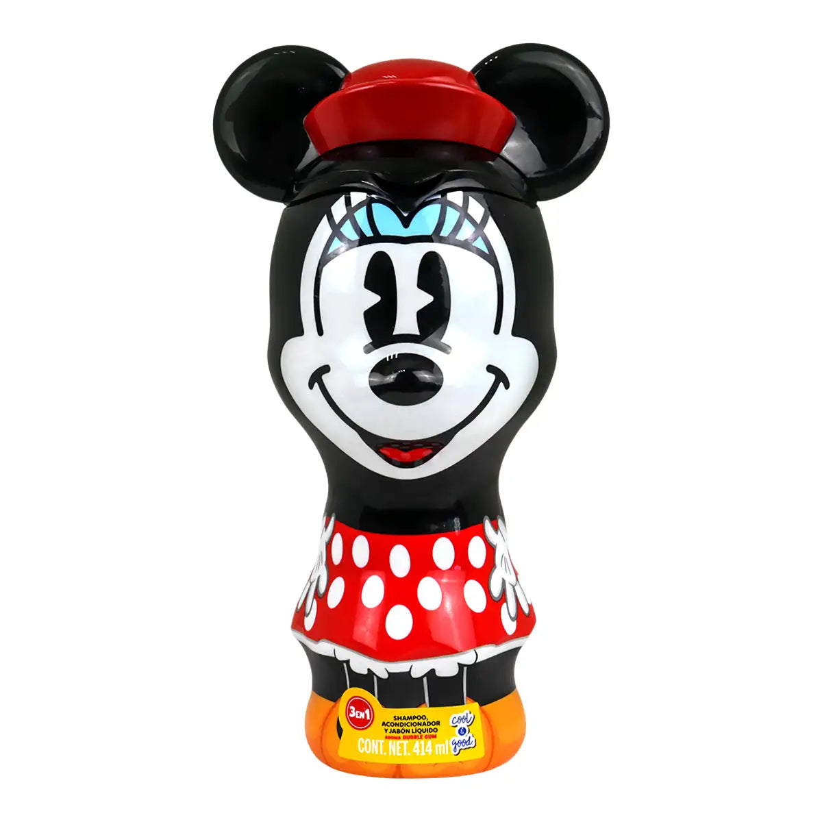 Minnie, Shampoo, Acondicionador y Jabón Líquido 3 en 1, Aroma Bubble Gum