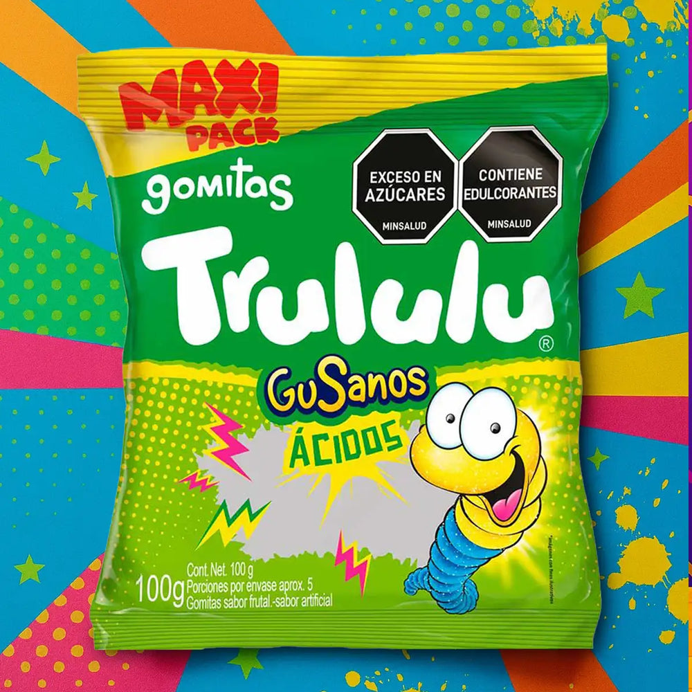 Gomitas Trululu Gusanos Ácidos, 100 g