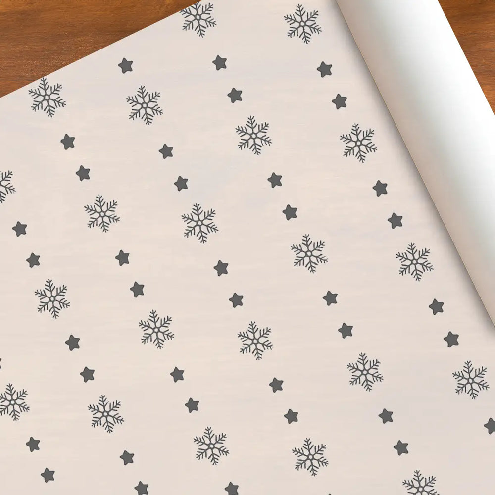 Papel para Envolver, Navideño, Color Blanco
