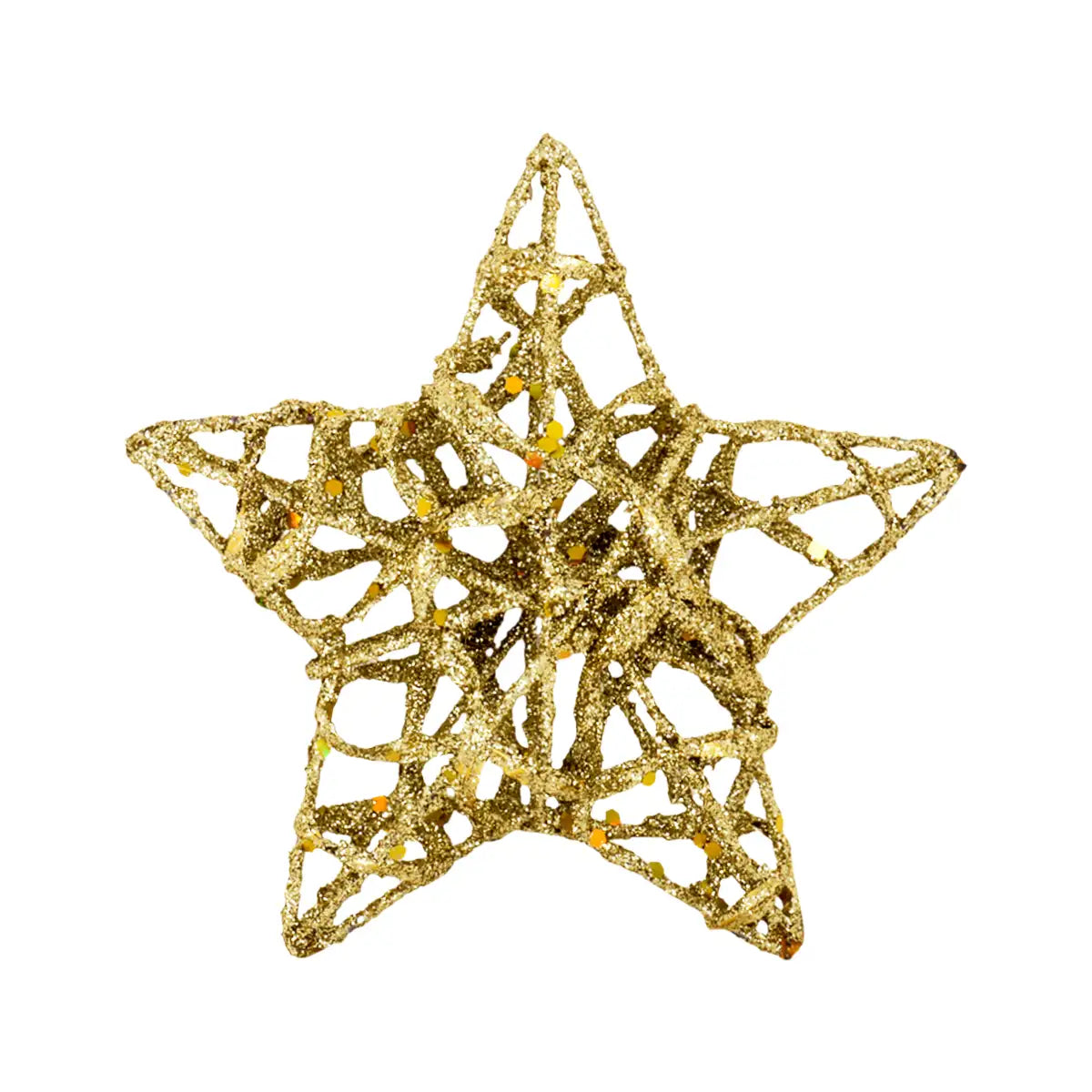 Estrellas, Ornamento Navideño Glitter, Color Oro