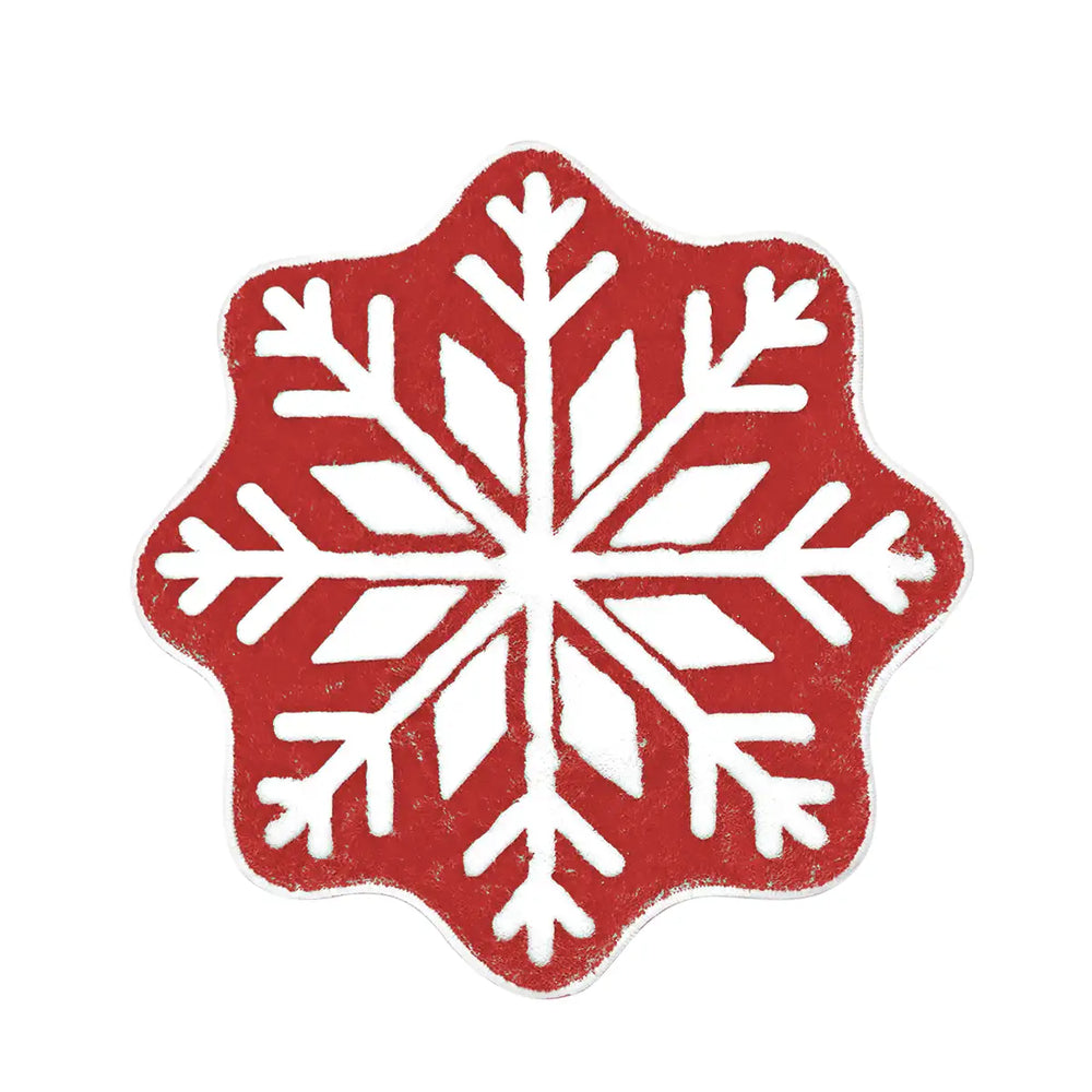 Tapete Navideño, Forma Copo de Nieve