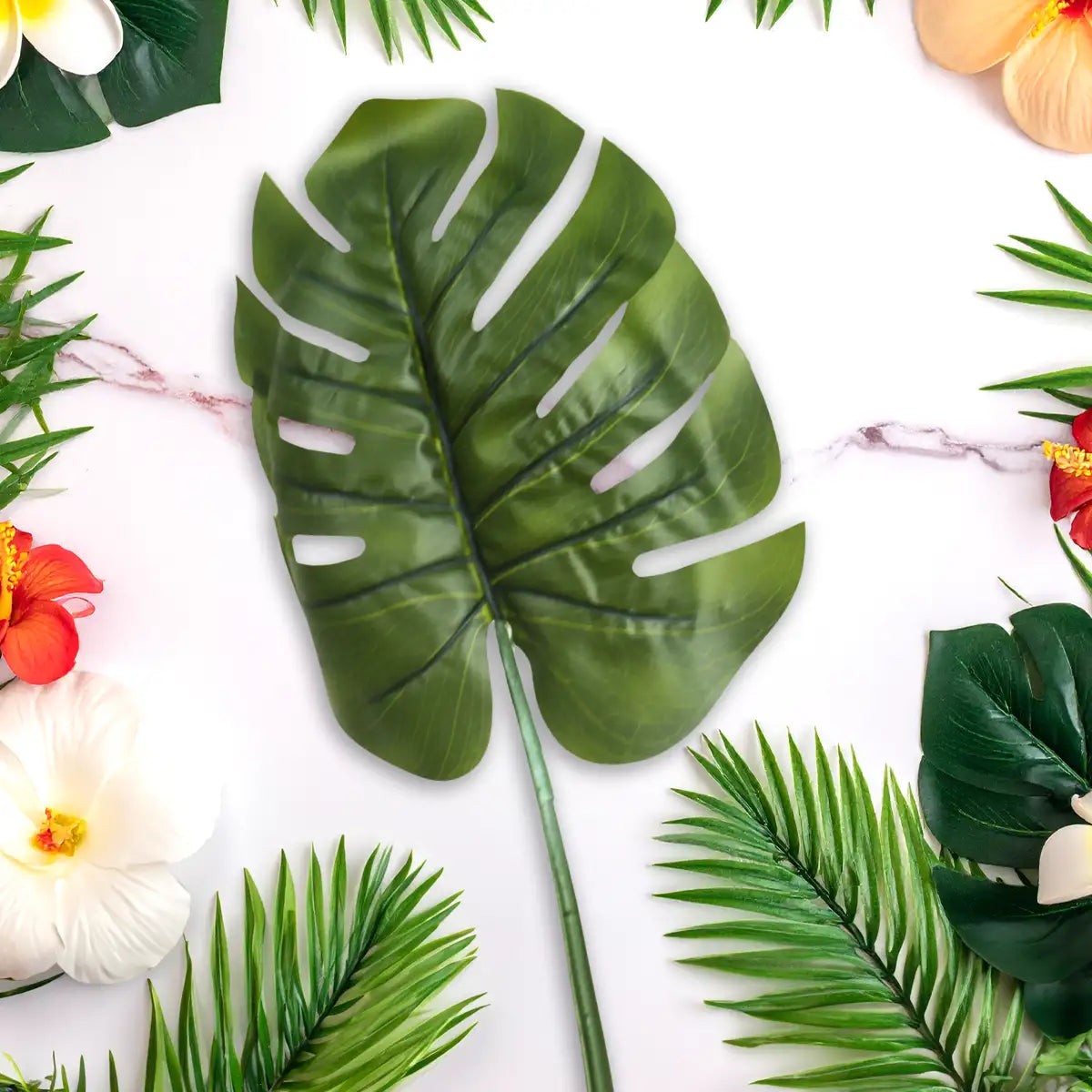 Hoja Monstera, Artificial, 2 pzas