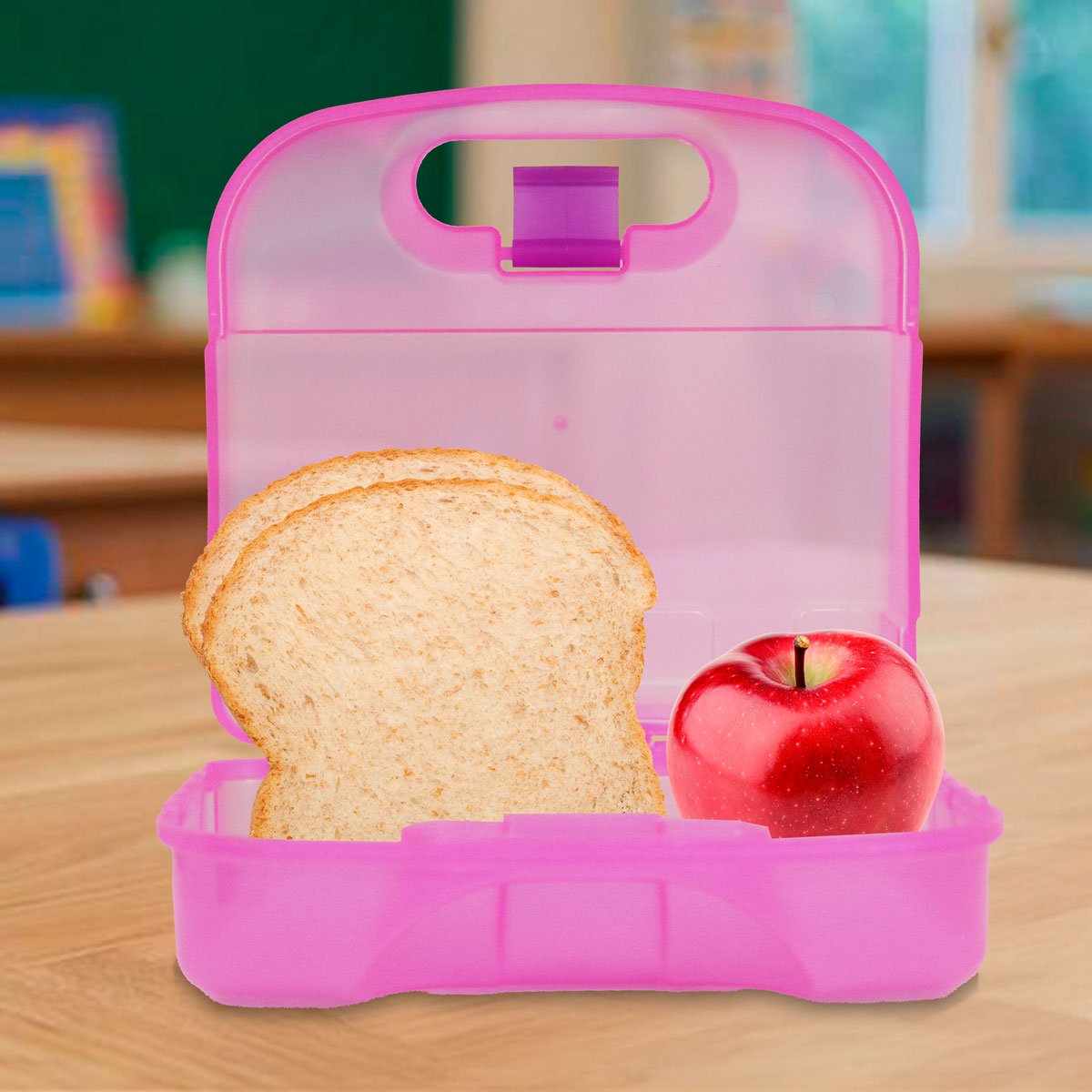 Lonchera de Plástico, Color Rosa