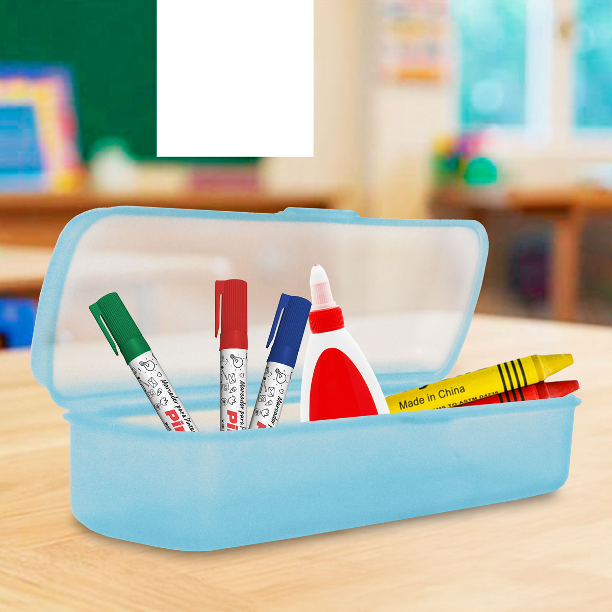 Lapicera de Plástico, Color Azul