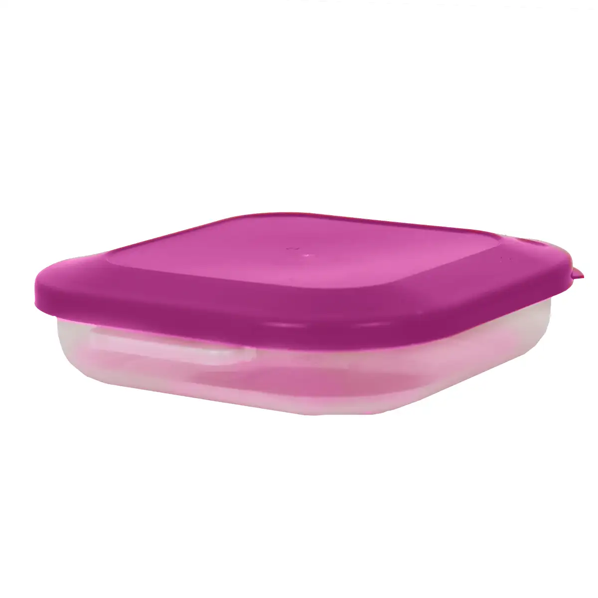 Contenedor Cuadrado de Plástico, Color Morado, 550 ml