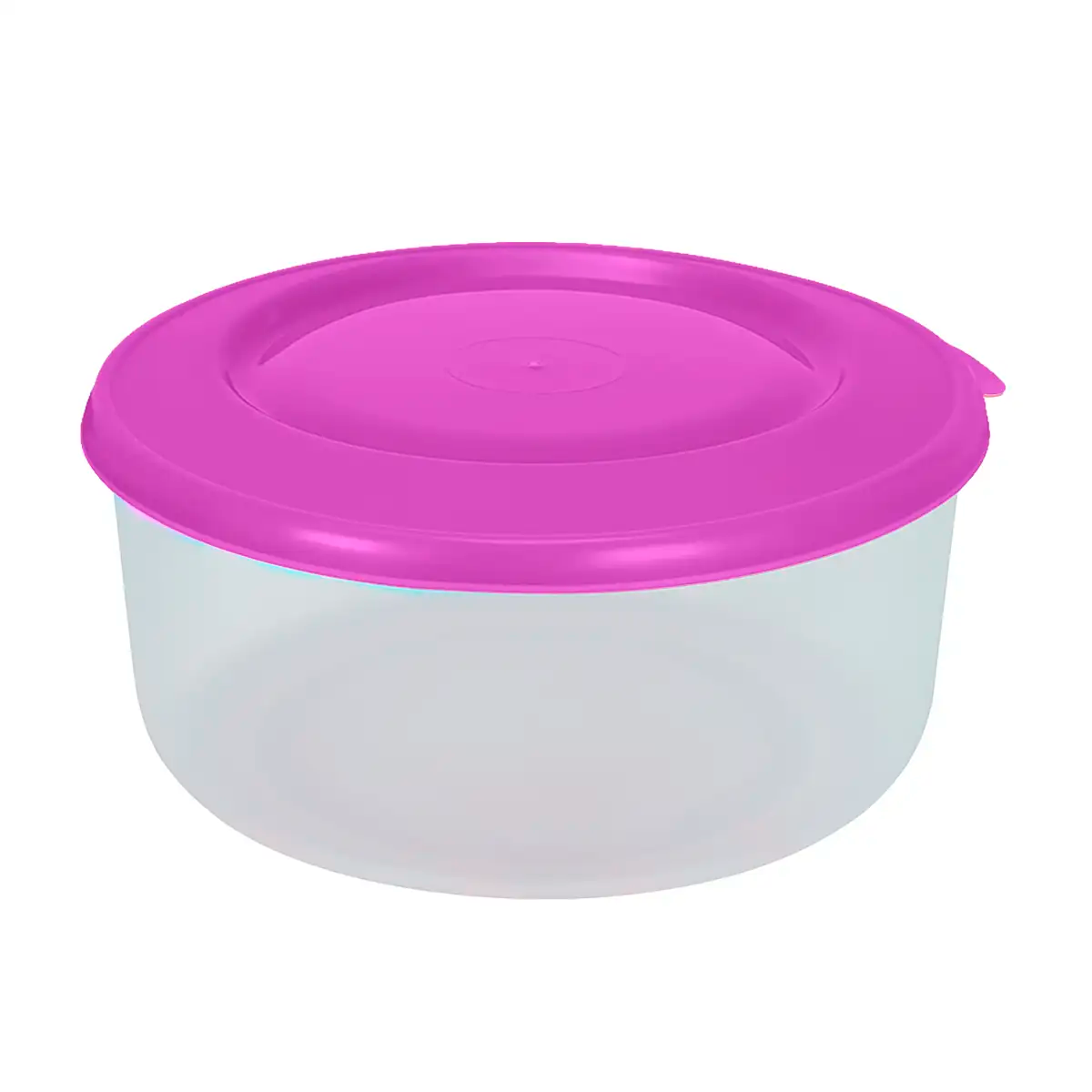 Contenedor Redondo de Plástico, Color Morado, 550 ml