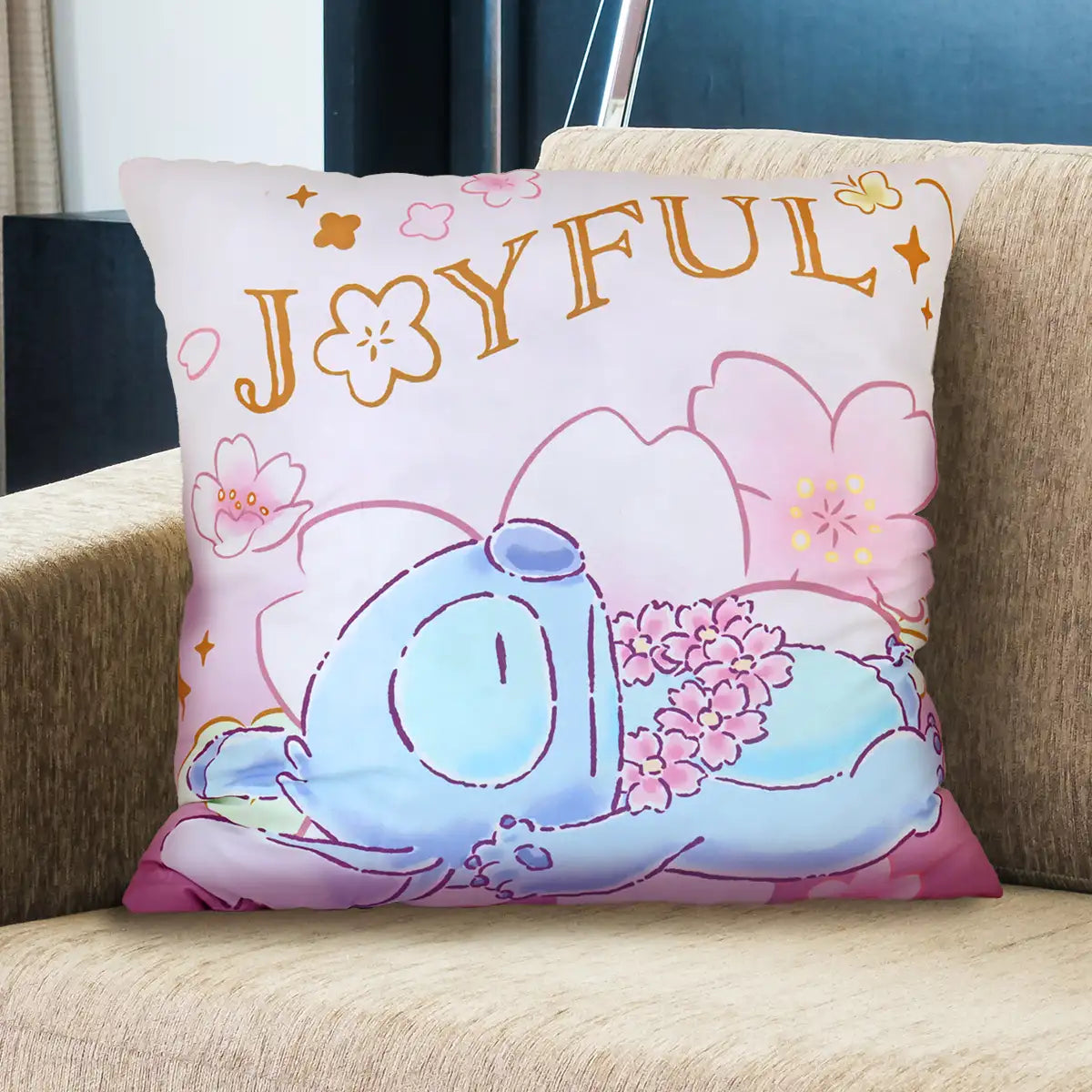 Cojín, Stitch, Joyful
