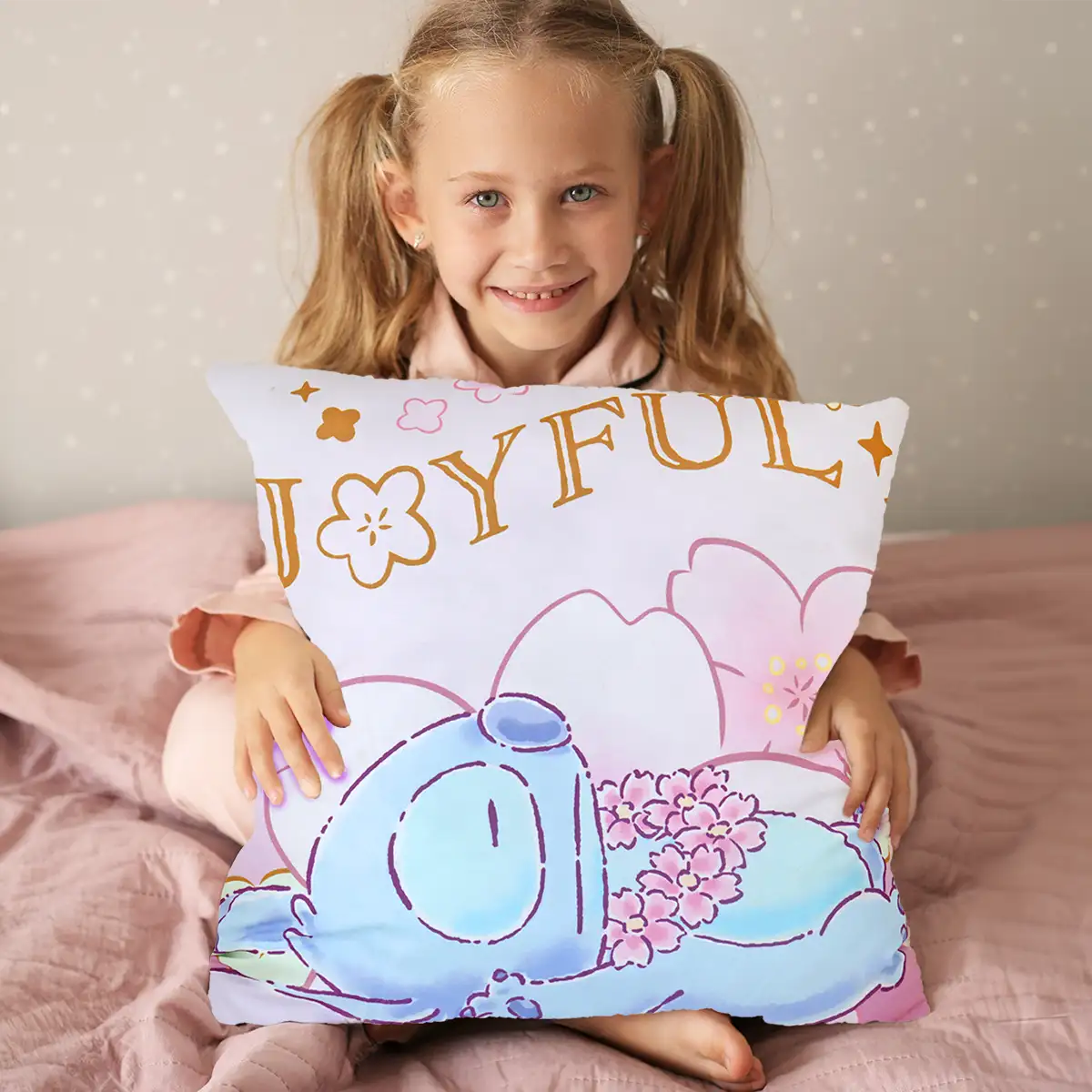 Cojín, Stitch, Joyful