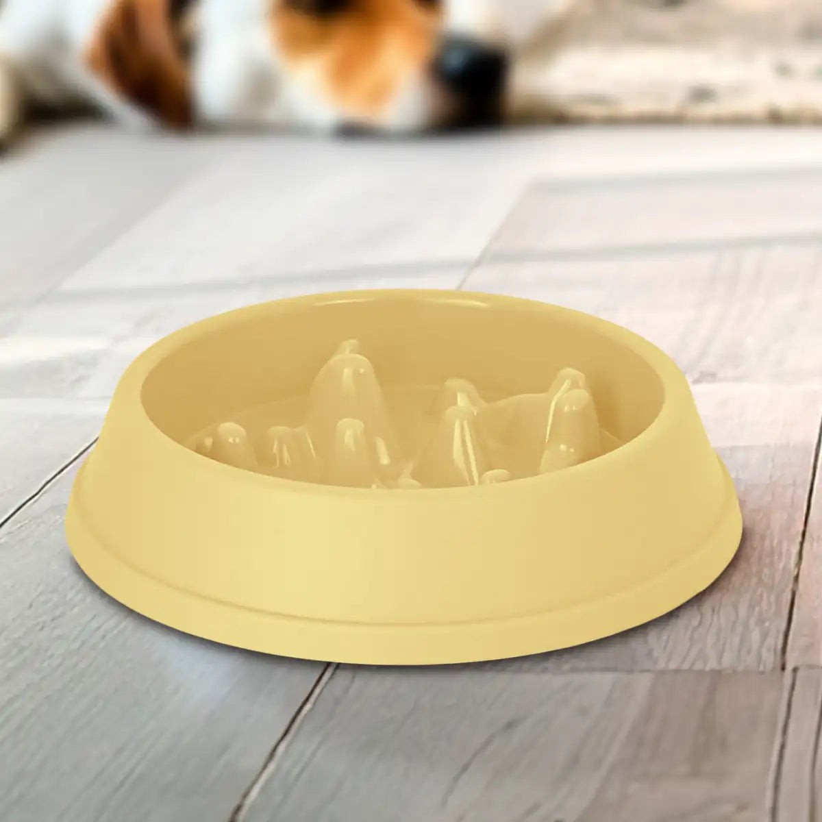 Plato Antiansiedad para Mascotas, Color Amarillo