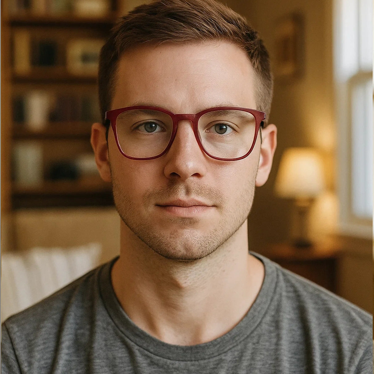 Lentes de Lectura con Estuche, Color Rojo, +1.00