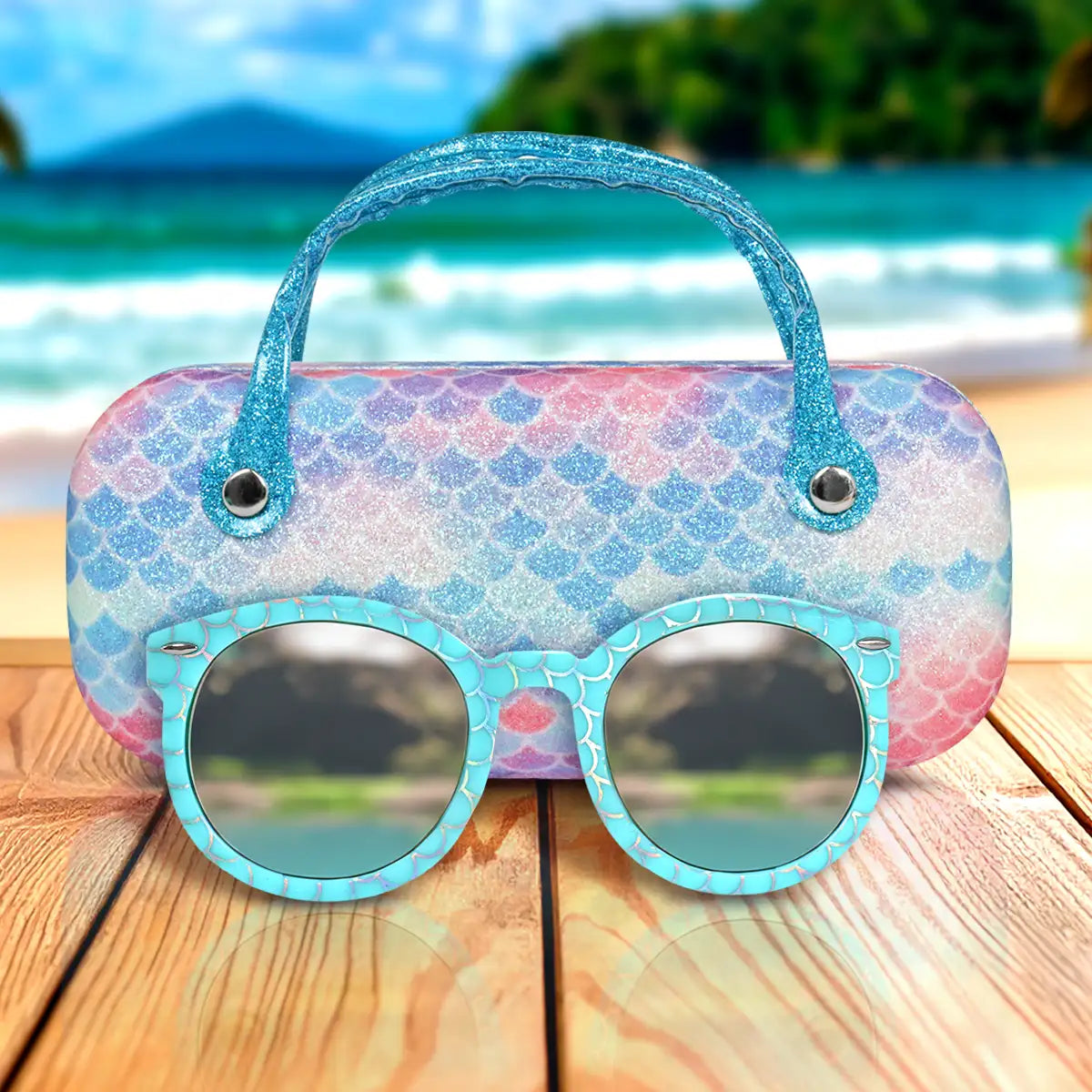 Gafas de Sol para Niña con Estuche de Sirena