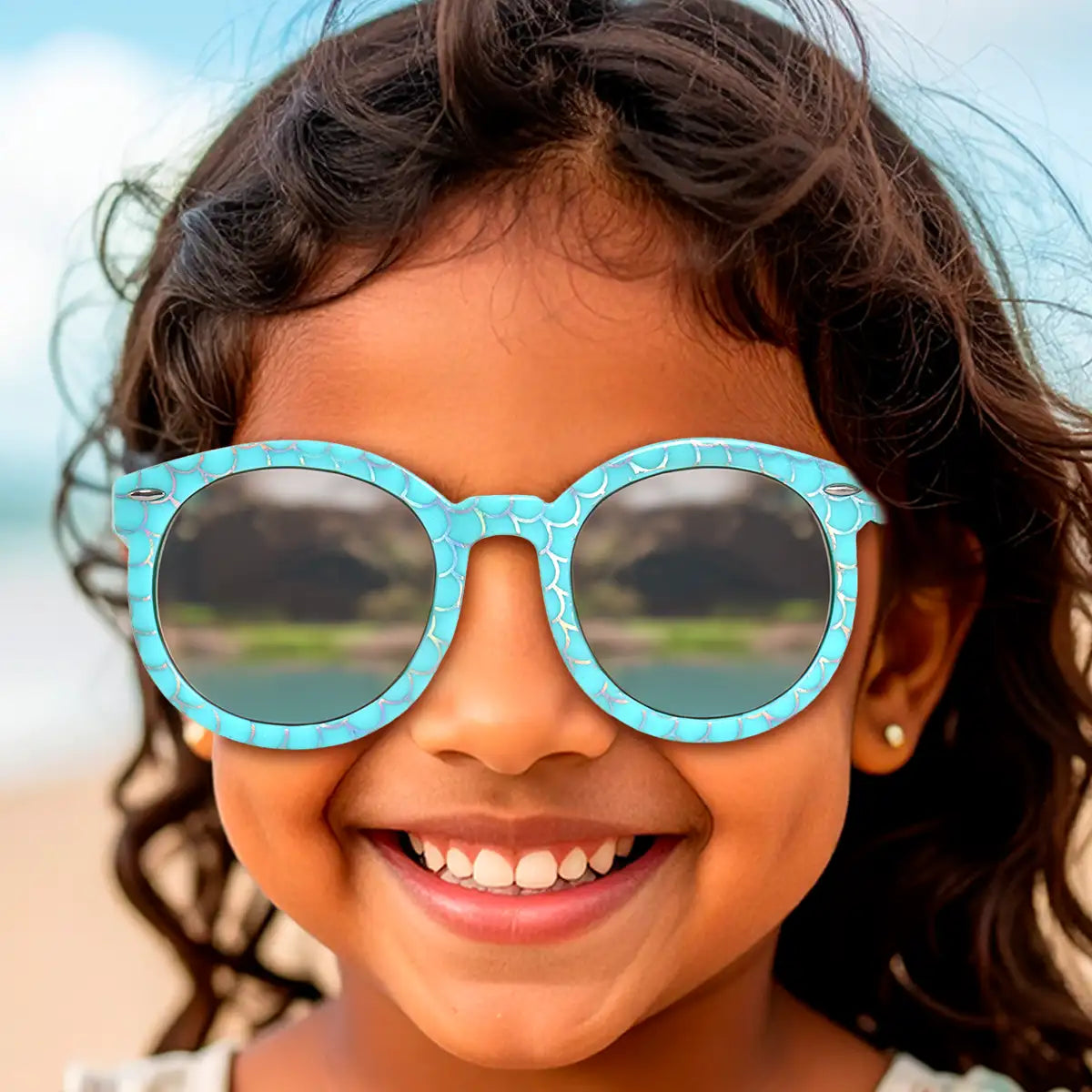 Gafas de Sol para Niña con Estuche de Sirena