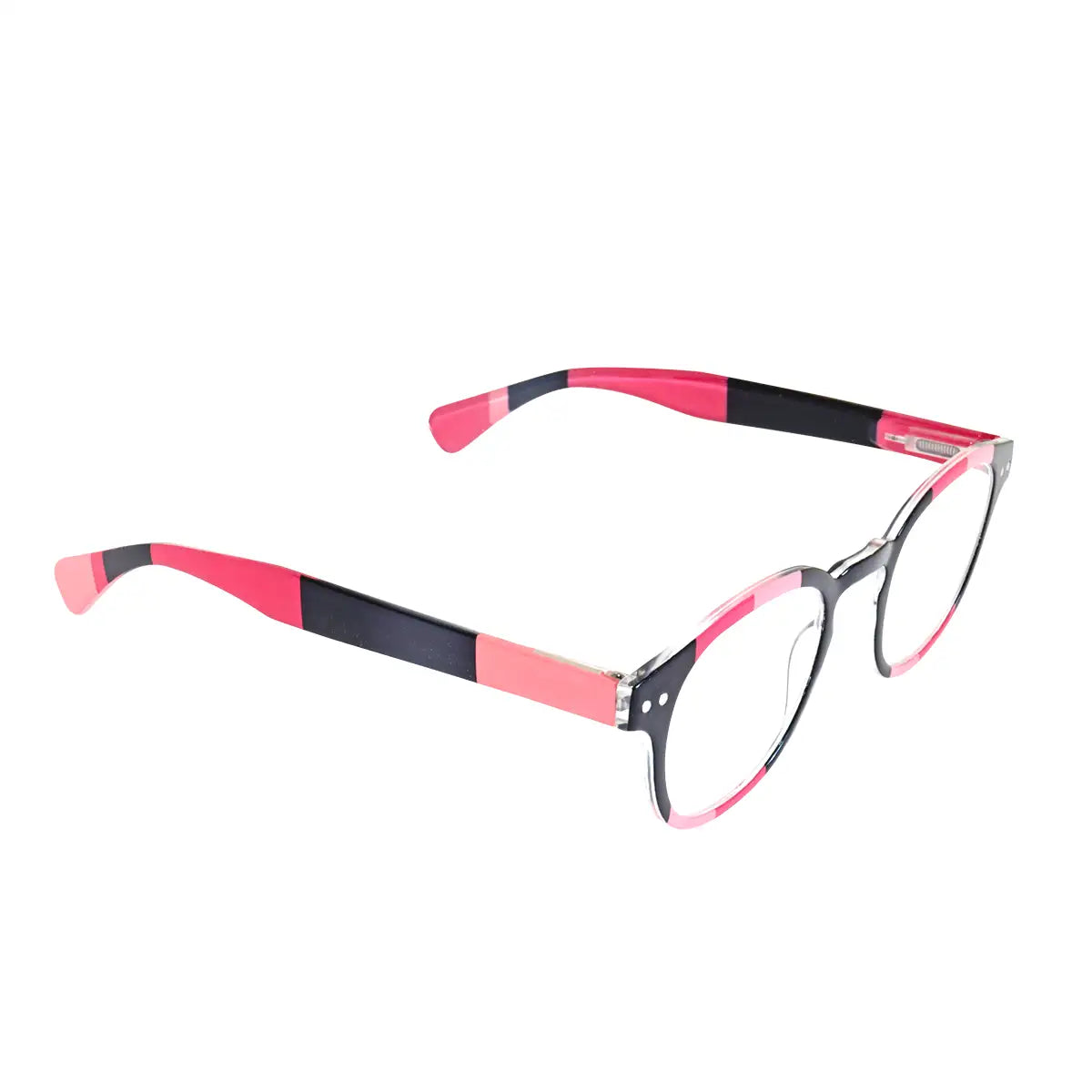 Lentes de Lectura con Estuche, Color Negro y Rosa, +2.00