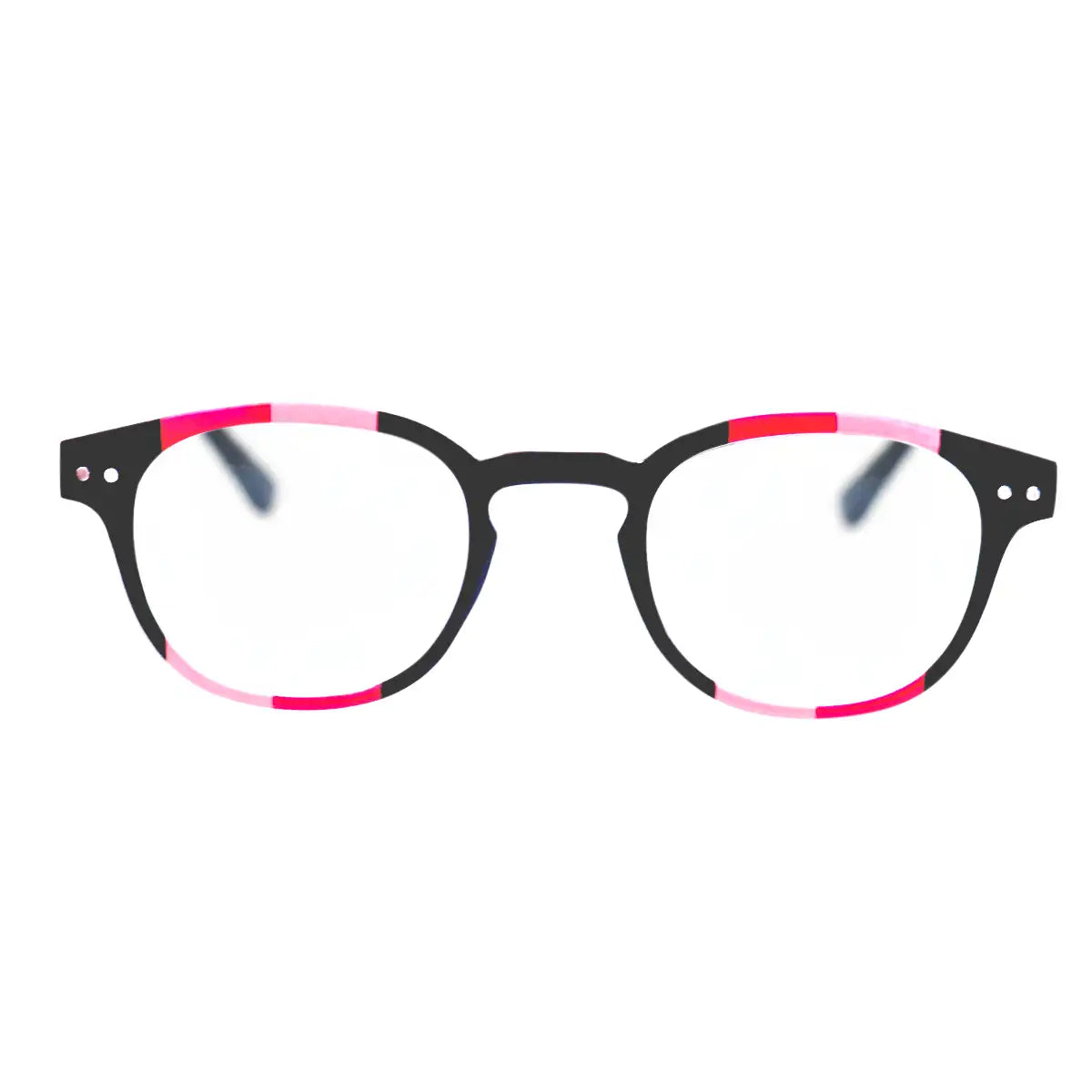 Lentes de Lectura con Estuche, Color Negro y Rosa, +2.00