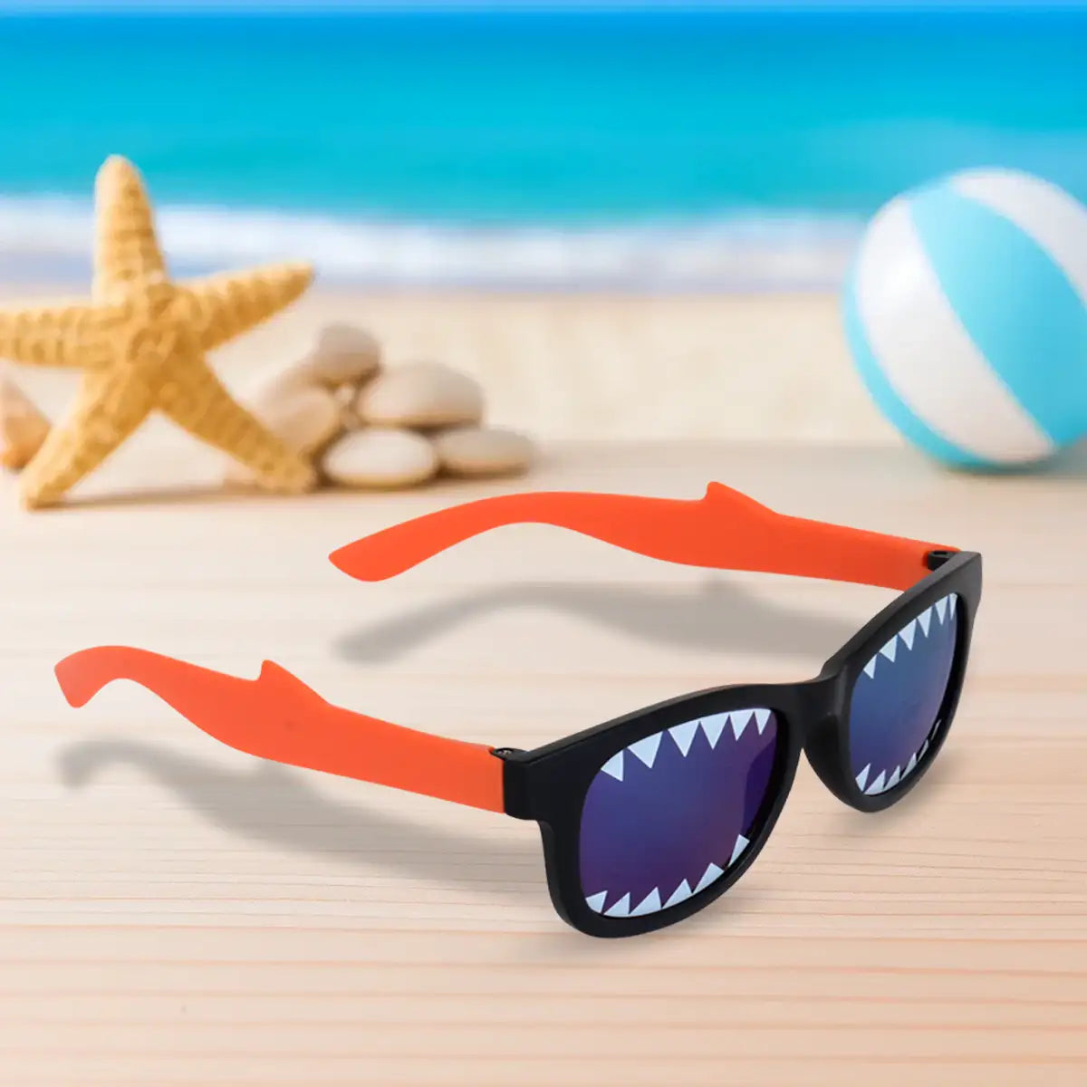 Lentes para Sol de Niño, Diseño Dientes, Color Negro