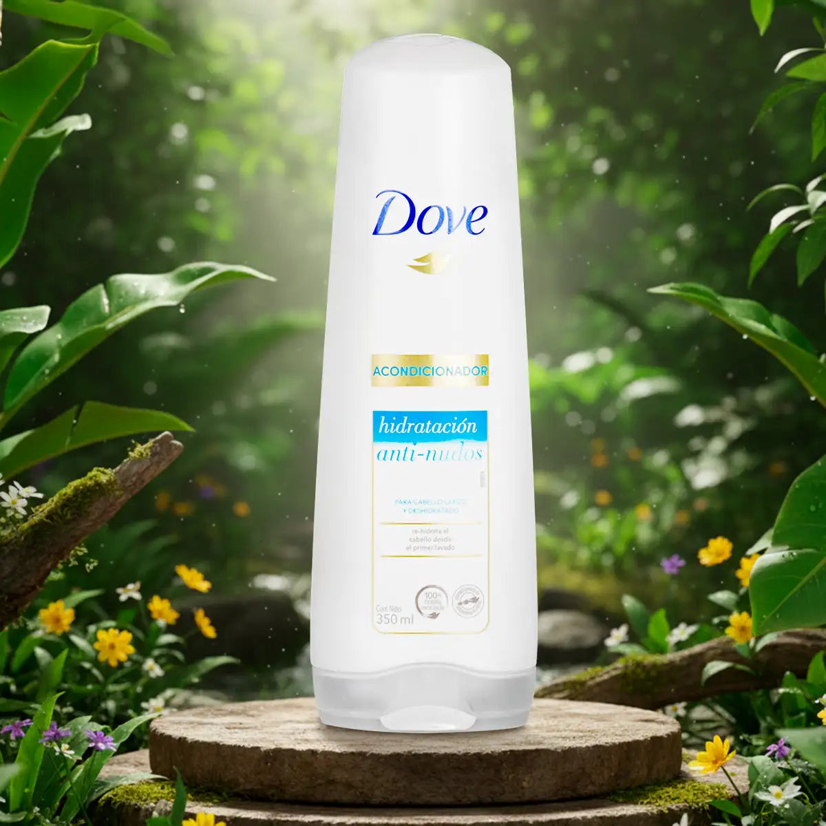 Dove Acondicionador Hidratación Anti Nudos, 350 ml