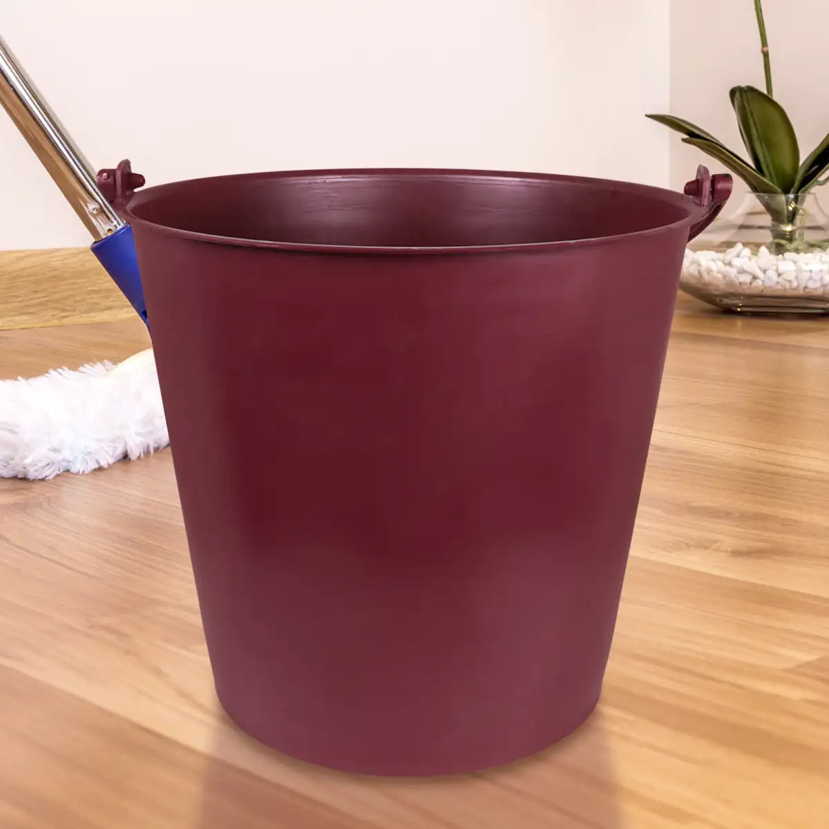 Cubeta de Plástico, Color Vino, 13 L